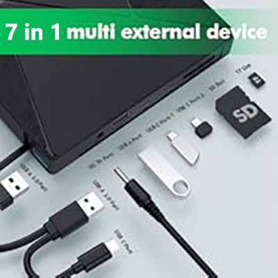 in 1 USB 3.0 Hub It is not only CD/DVD burner, but also a USB 3.0 hub, including USB A 3.0 port*1, U