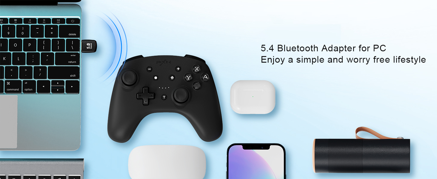 IHDAPP Bluetooth Adapter PC, USB Bluetooth 5.4 Adapter EDR Bluetooth Dongle for Windows 11/10/8.1/7