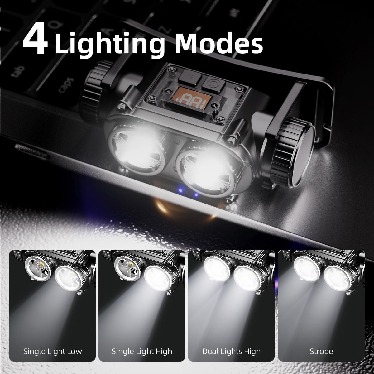 Single Light Low Single Light High Dual Lights High Strobe