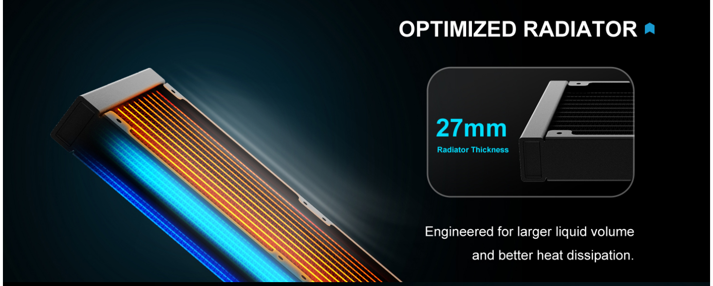 SAMA L50 360mm Liquid CPU Cooler AIO Cooler - Black