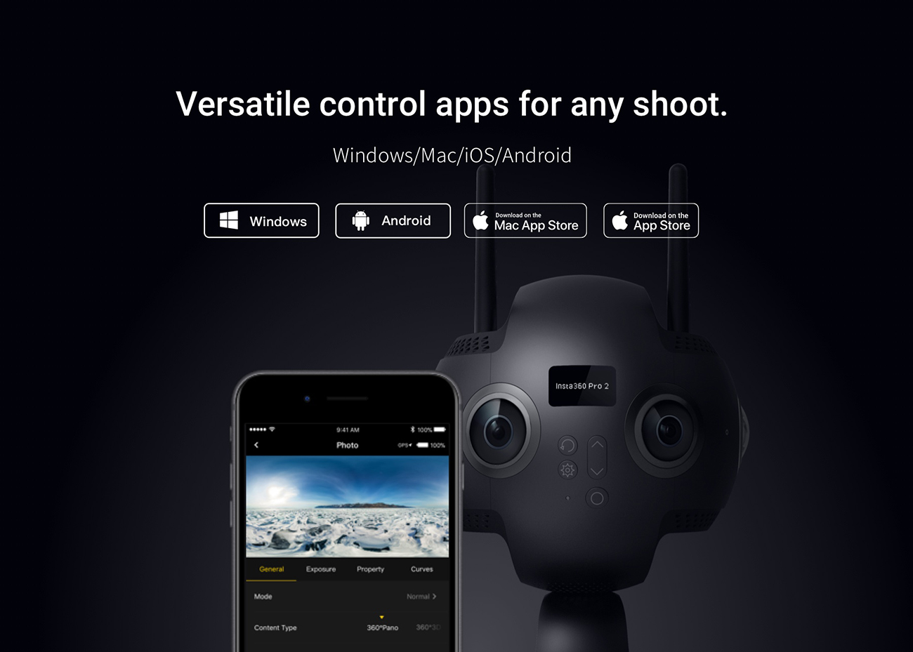 Insta360 Pro II Spherical VR 360 8K Camera