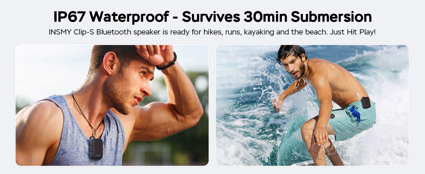 INSMY CLIP-S Wearable Bluetooth Speakers