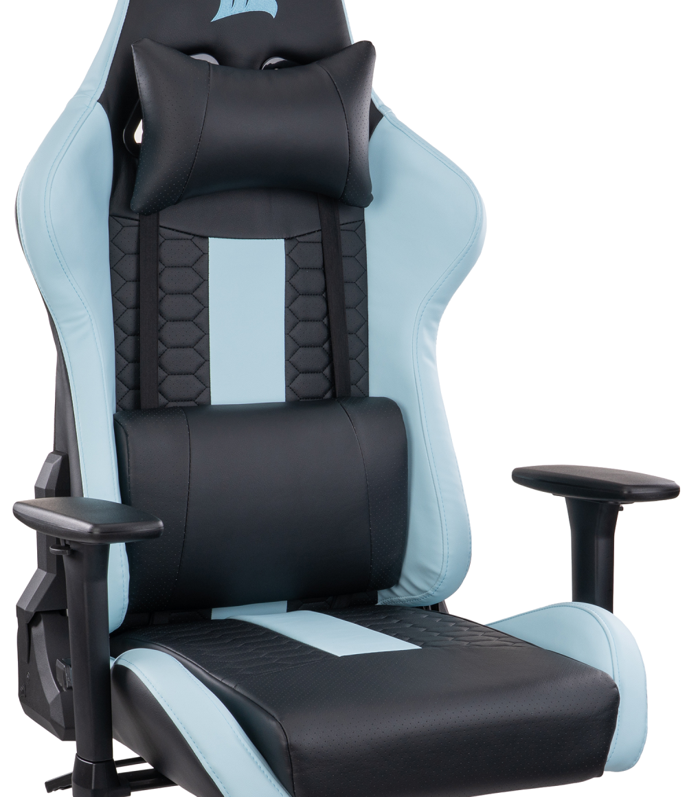 Corsair TC100 Relaxed Gaming Chair (Black Blue Leatherette)