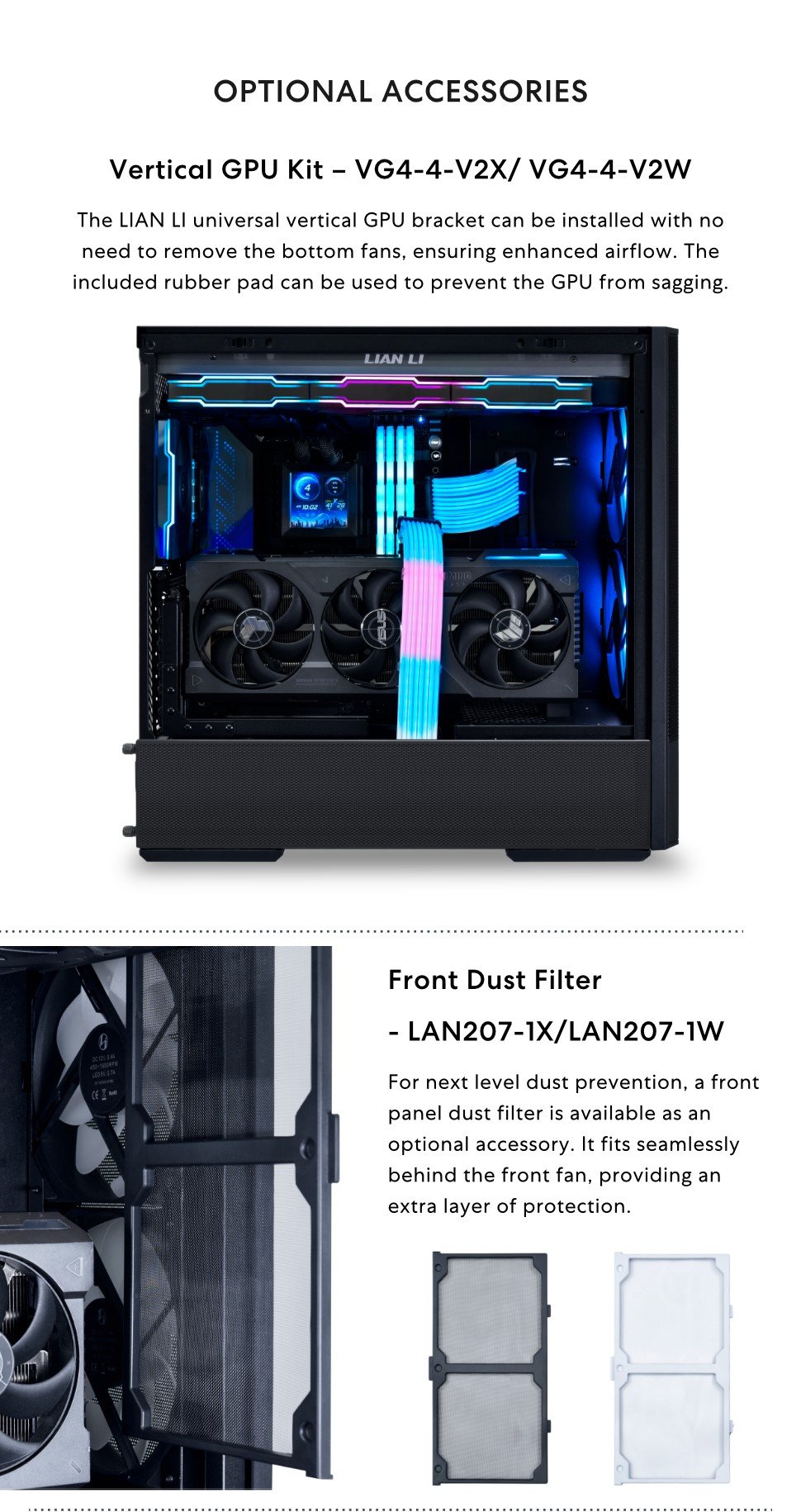 LIAN LI LANCOOL 207 Compact ATX RGB Gaming Computer Case, Tower Chassis ...