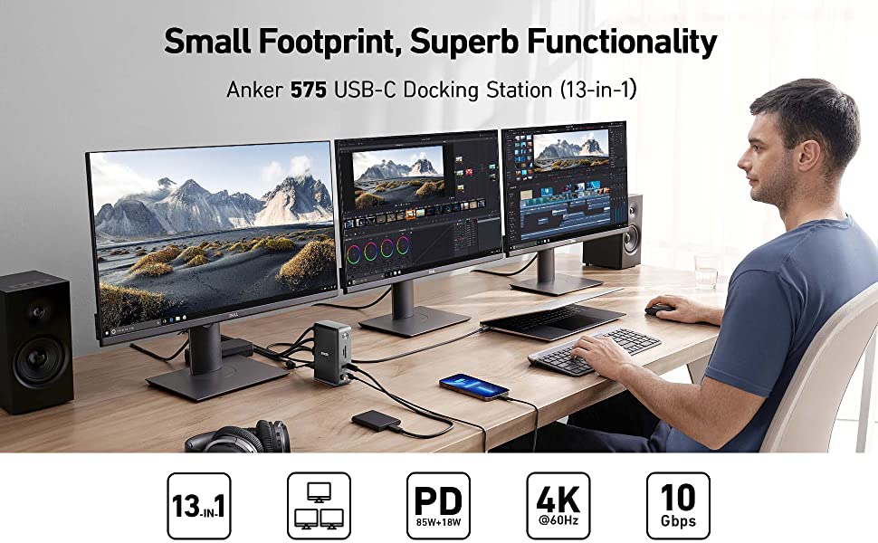 PC/タブレット PC周辺機器 Anker Docking Station, PowerExpand 13-in-1 USB-C Dock for USB-C 