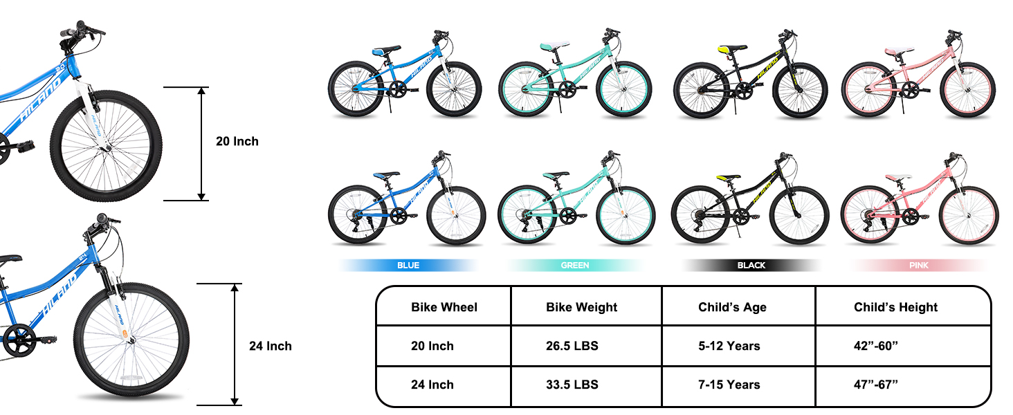 mountain bike MTB mountain bicycle kids childrens boys girls youth 24 inch suspension fork 7 speed