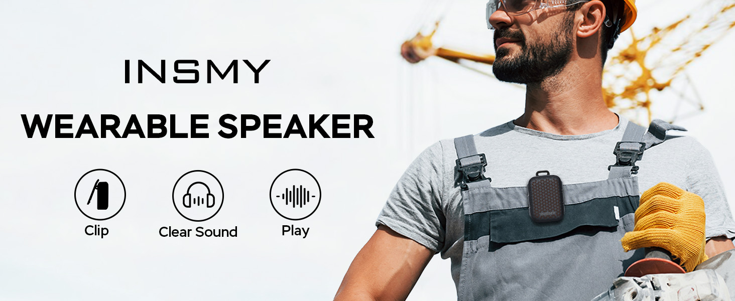 INSMY CLIP-S Wearable Bluetooth Speakers