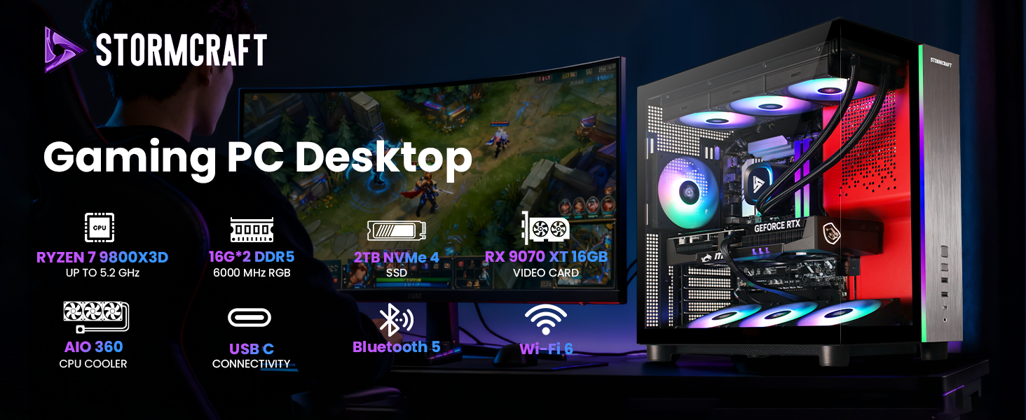 Stormcraft PH980XDCC-97BN1 PHANTOM Gaming Desktop PC 
