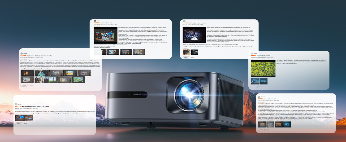 WiMiUS G2 Official Google TV 14.0 Projector