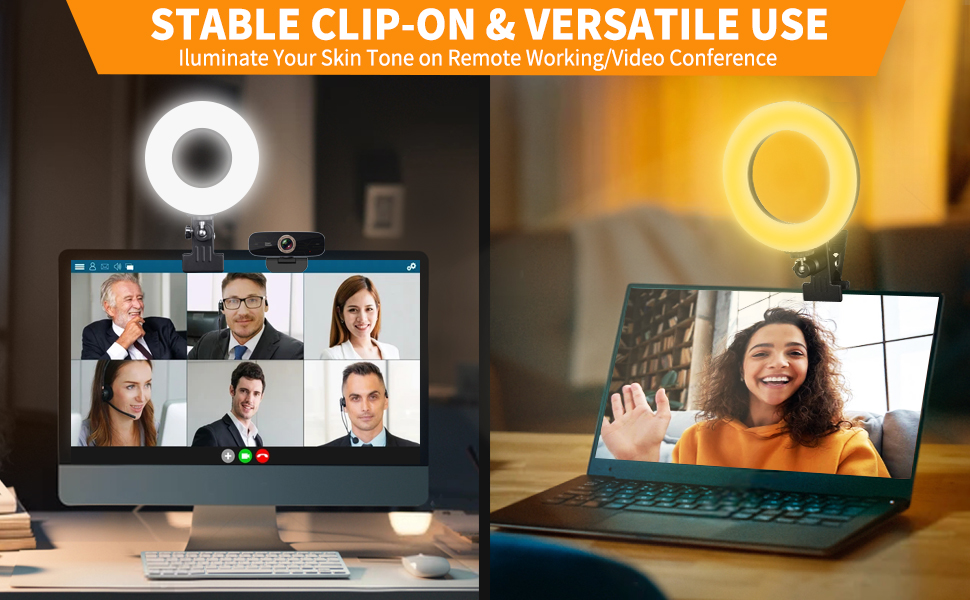 Clip On Ring Light For Laptop/Computer
