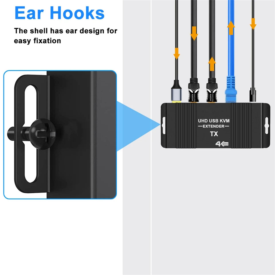 4K HDMI KVM USB Extender Over IP Over