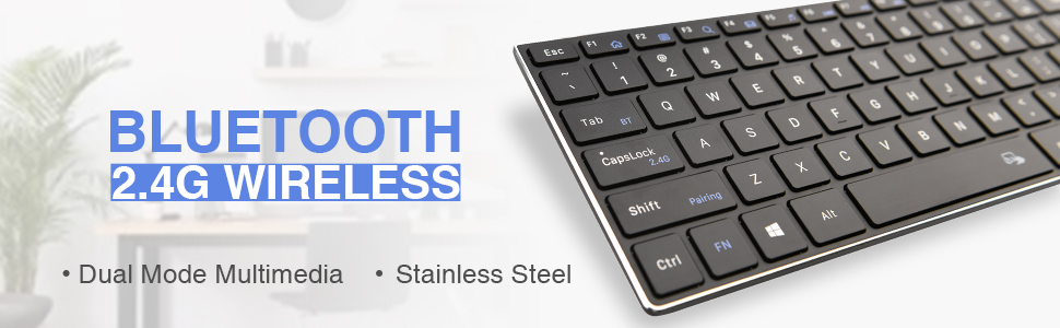 Bluetooth Keyboard with Multi-Touch Touchpad