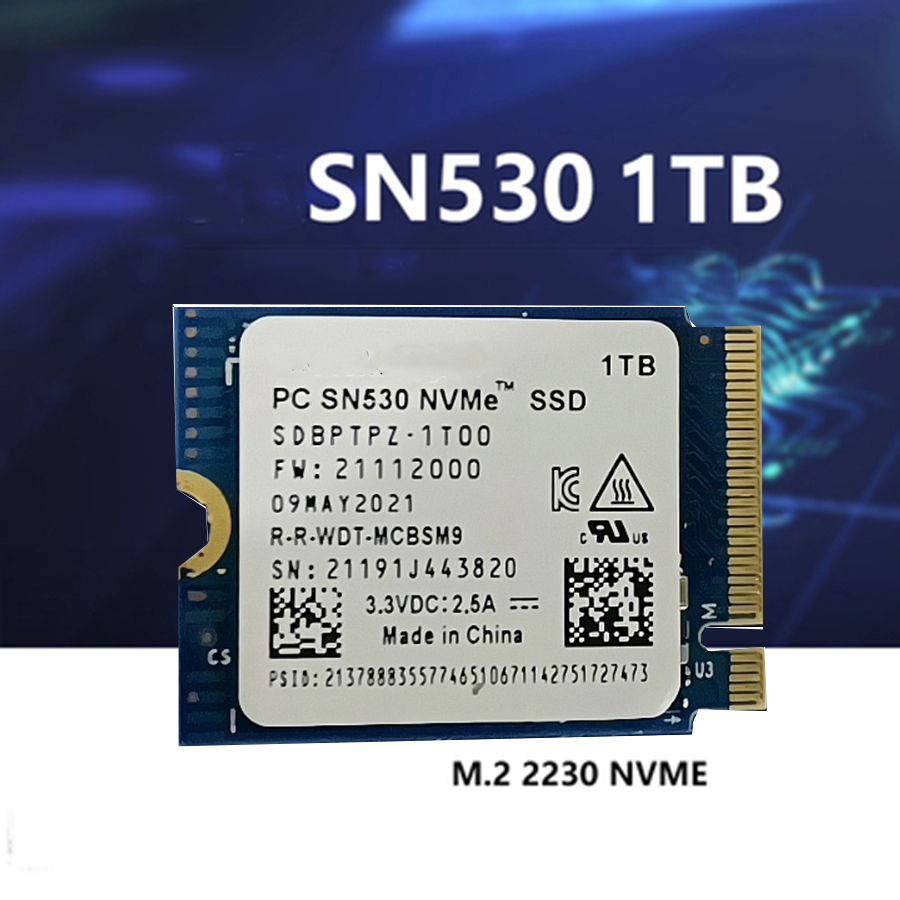 Western Digital 256GB SSD M.2 2230 30mm PC SN530 NVMe PCIe 3.0