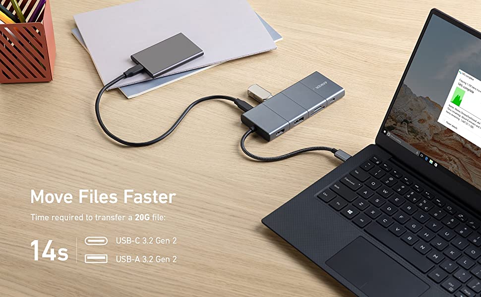 Anker 565 11-in-1 USB C Hub, 10 Gbps USB-C and USB-A Data Ports