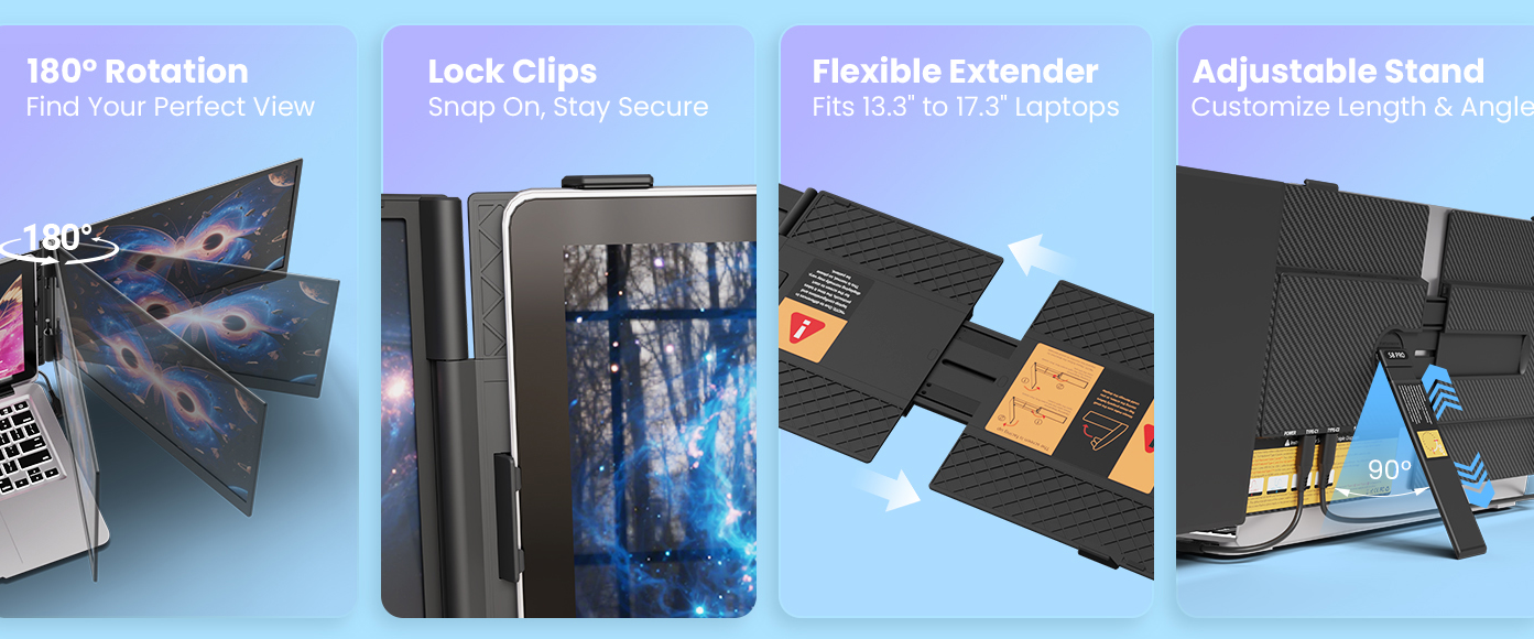 Flexible Adjustable Laptop Extender