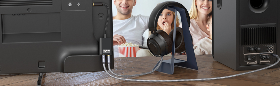 Audio input device  TV, PS4, PS3, Xbox 360, Xbox One X/S, TV box, CD/DVD/Blu-Ray Player...  Audio o