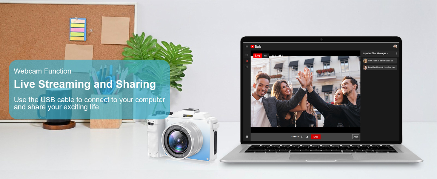 4K White Digital Camera