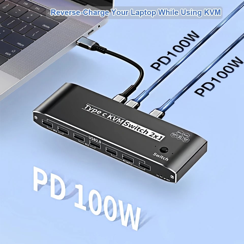 USB-C 8K KVM Switch