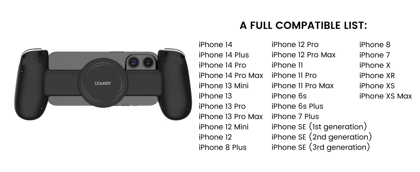  Leadjoy M1 Mobile Gaming Controller for iPhone iOS with Cooling  Conduction Plate, Hall Effect Joysticks, iPhone Controller with Turbo  Function, Pass-throughing, Play Xbox, Diablo, COD, Apex : Cell Phones &  Accessories
