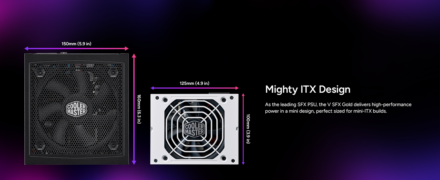 Cooler Master V750 SFX Gold 750W Fully Modular Power Supply White