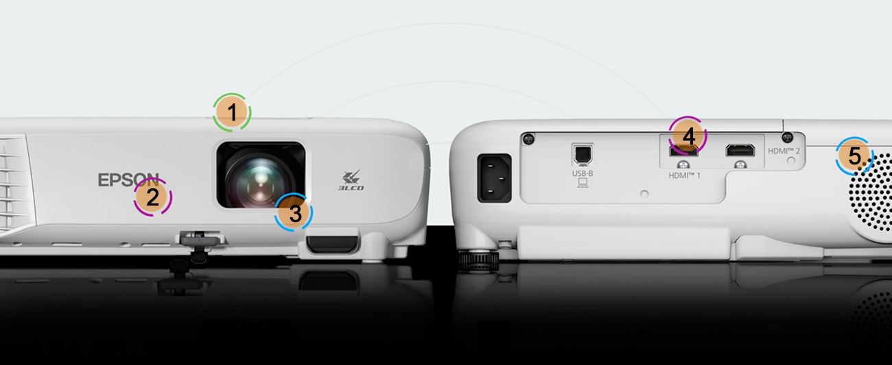 EPSON EX3290 4000-Lumen WXGA 3LCD Projector (V11HB57020) - White