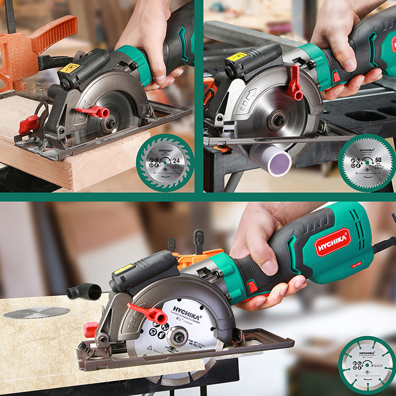 Circular Saw, HYCHIKA 6.2A Electric Mini Circular Saw