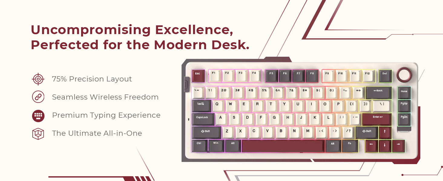 Rosewill Neon 75% Wireless Mechanical Keyboard