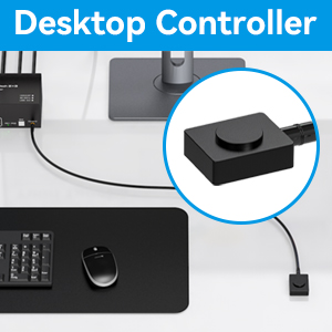 KVM Switch Support for External In-line Control Using the wired extension button, you can place the