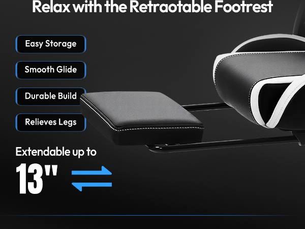 Relax with the Retraotable Footrest