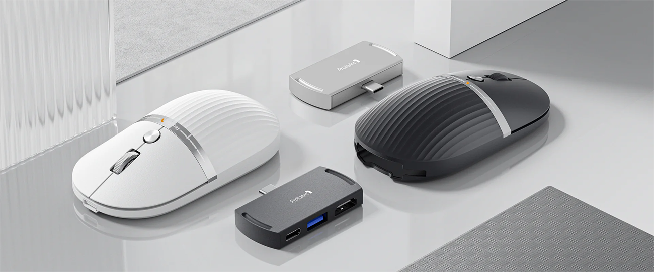 ProtoArc® 2 in 1 Travel Hub Mouse
