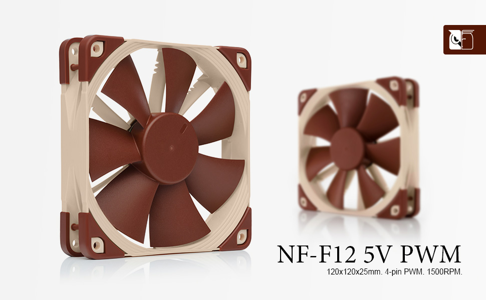 Interesse Forfærde ignorere Noctua NF-F12 5V PWM, Premium Quiet Fan with USB Power Adaptor Cable,  4-Pin, 5V Version (120mm, Brown) - Newegg.com