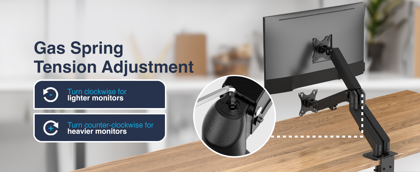 Desky Dual Gas Eco Monitor Arm