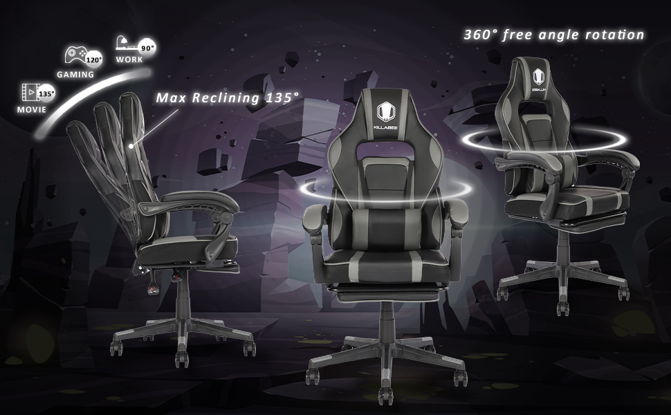 KILLABEE Gaming Chair Ergonomic Chair Computer Chair With Massage
