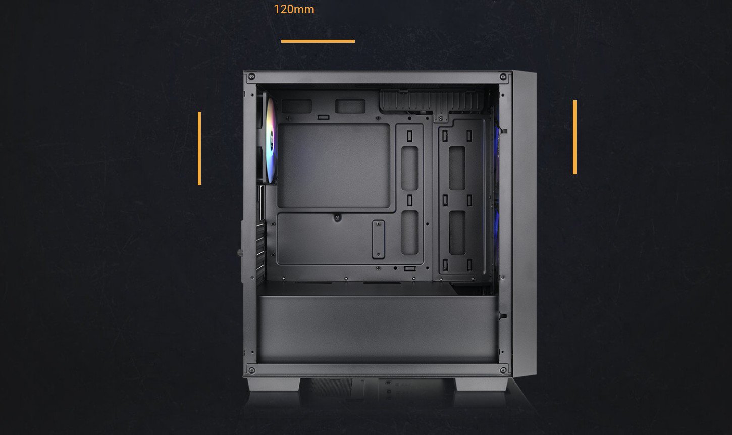 Thermaltake Versa H16 TG ARGB Black Micro ATX Tower Case