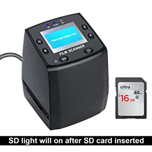  DIGITNOW! 135 Film Negative Scanner High Resolution Slide  Viewer,Convert 35mm Film &Slide to Digital JPEG Save into SD Card, with  Slide Mounts Feeder No Computer/Software Required : Office Products