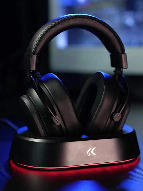 MCHOSE V9 Turbo Wireless Gaming Headset with RGB Magnetic Charging Base Station