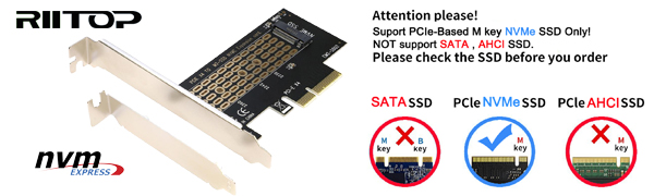 riitop nvme ssd to pcie adapter