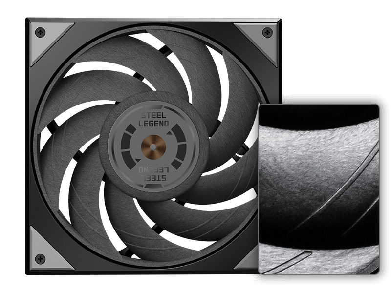 ASRock AIO Steel Legend Dark 360 LCD Liquid Cooler