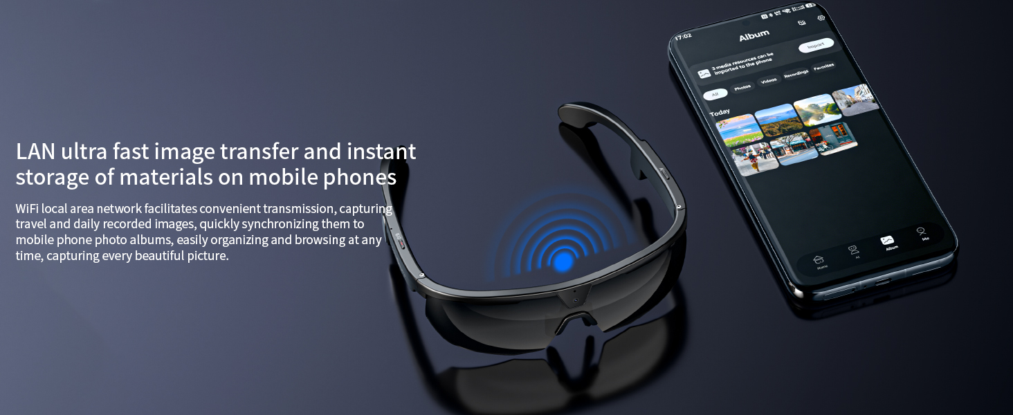 Outdoor Cycling AI Recording Glasses