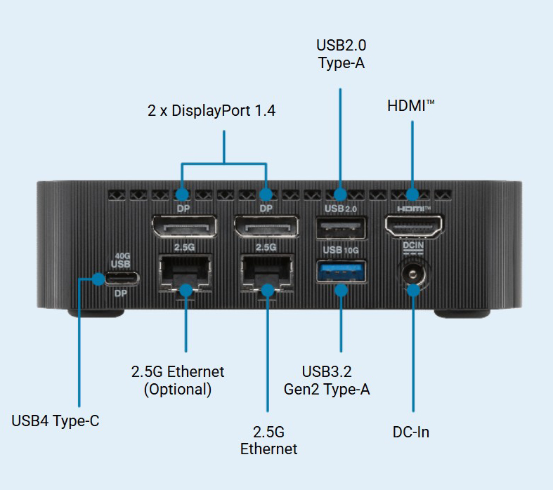 ASUS ExpertCenter PN54-S1-BB7000ETL Barebone Mini PC