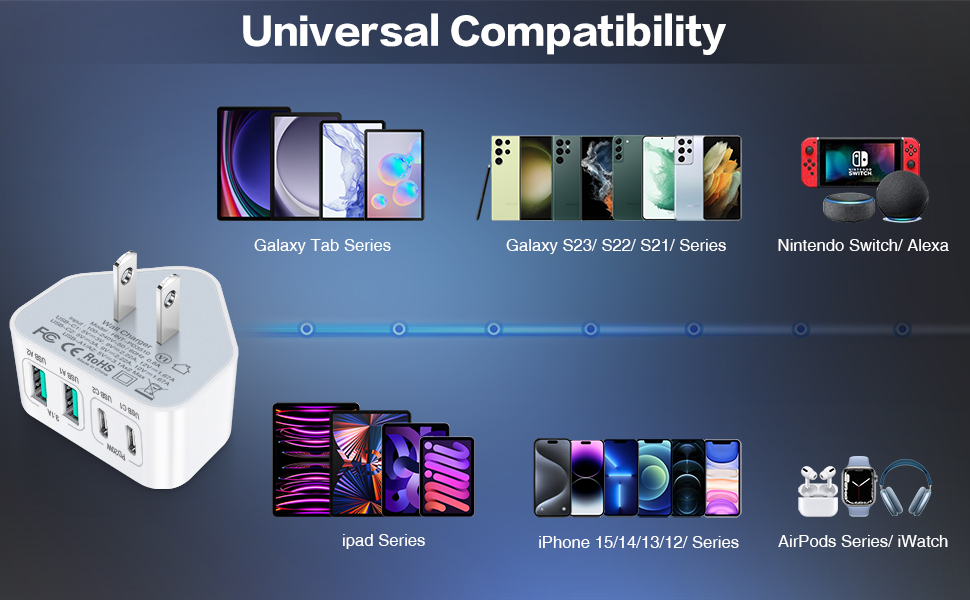 4 port charger block