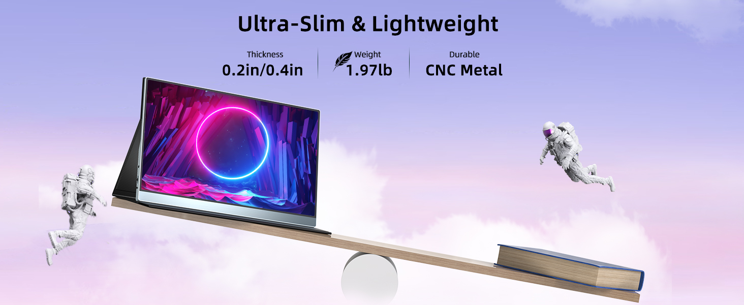 HDMI monitor high brightness Lightweight monitor Ultralight monitor game Travel monitor game
