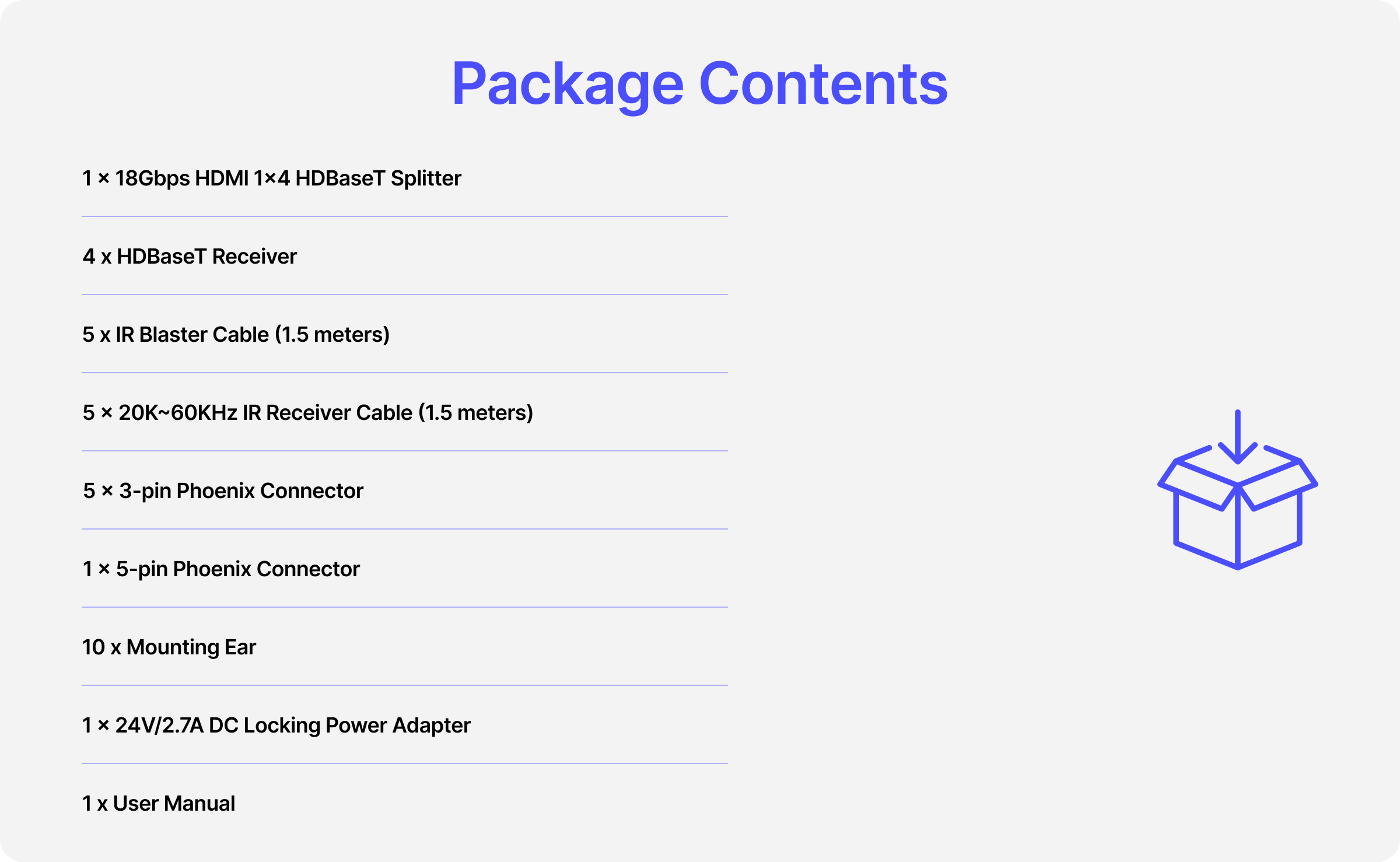 package contents