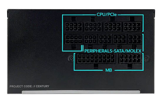 MONTECH Century II 550W ATX Gaming Power Supply