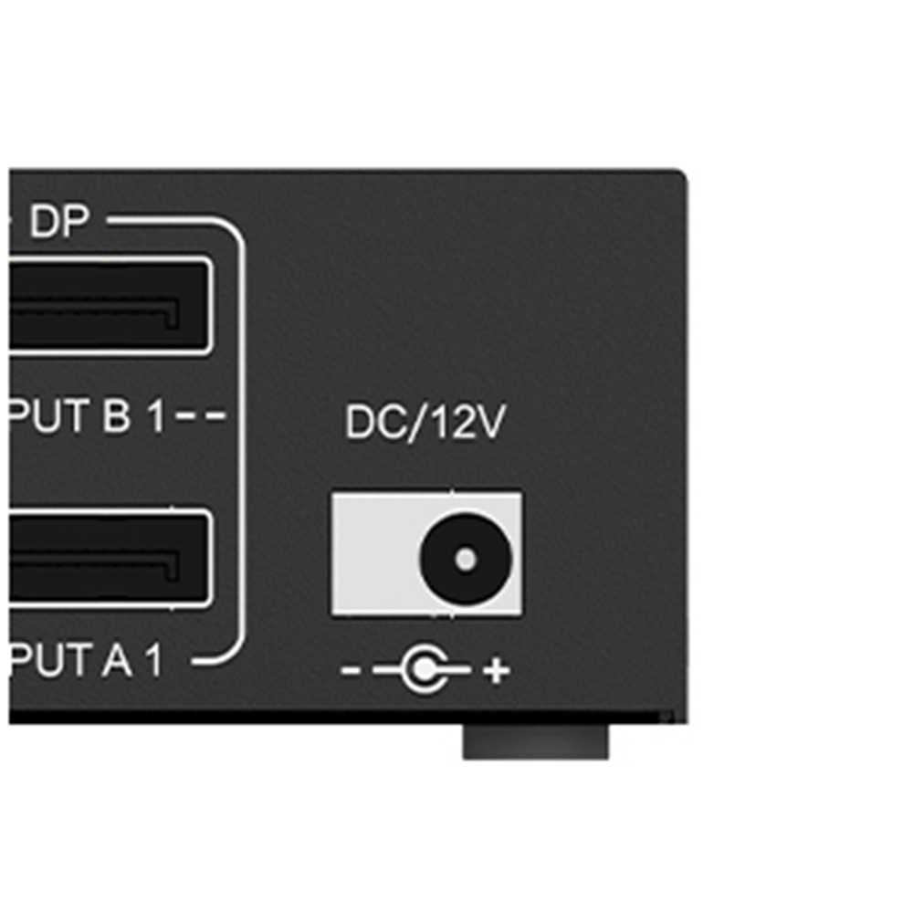 Separate 12V Power Port When you use some high power USB devices, you could connect the external 12V