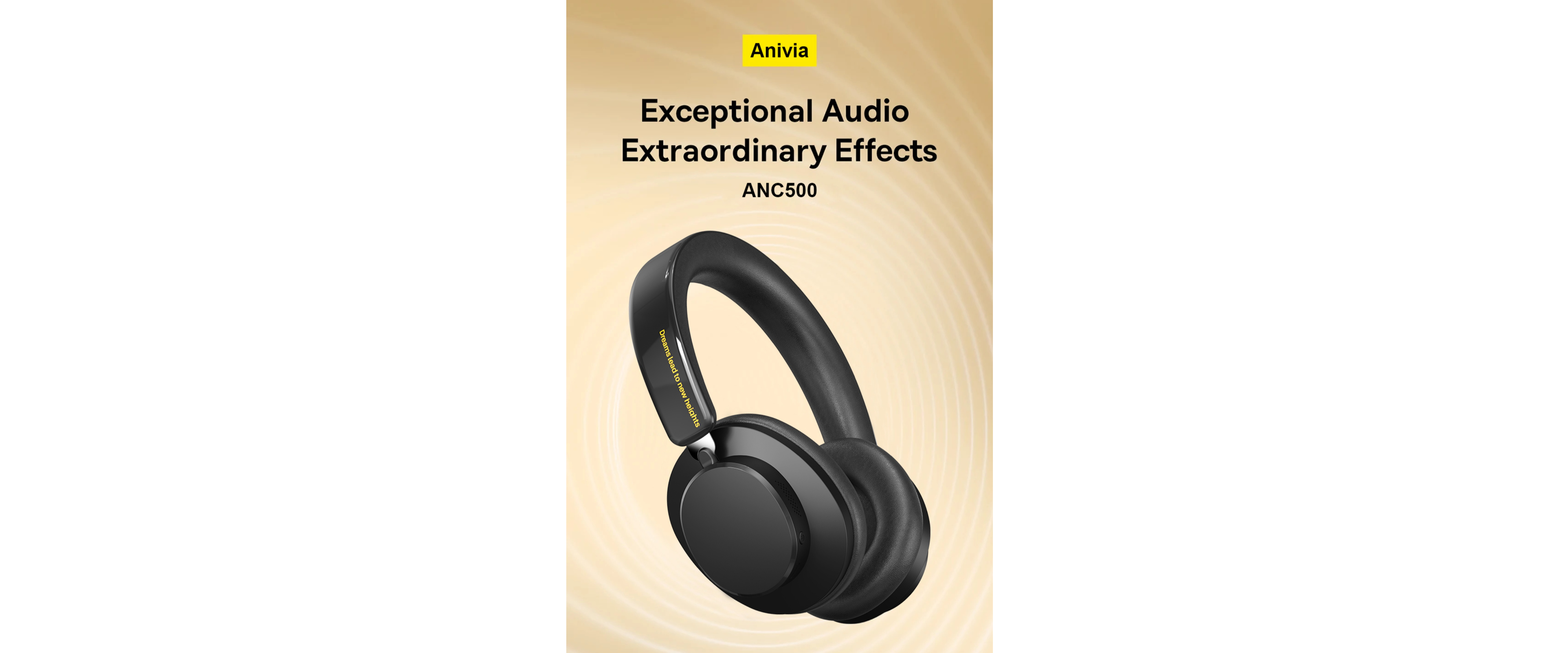 Product main image, EACH ANC500 headphones, over-ear wireless headset