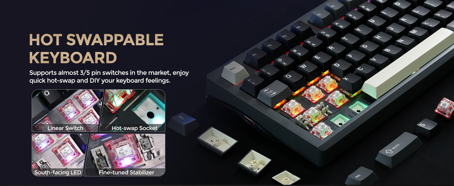 DAREU FLEX75 Wireless Mechanical Keyboard