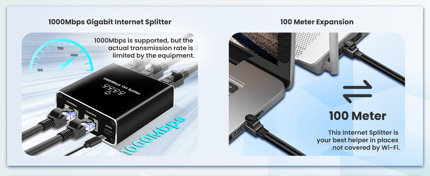 Ethernet Splitter 1 to 4