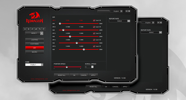 Redragon M612 Wired RGB Optical Gaming Mouse 8000 DPI Remapping Keys | Cable-Free 0 Delay, Redefine