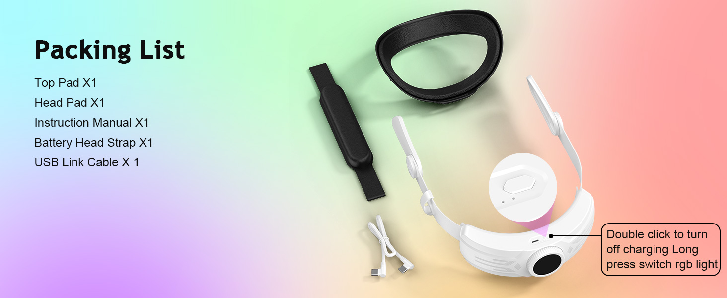 RGB Head Strap with Battery for Quest 3S/Quest 3